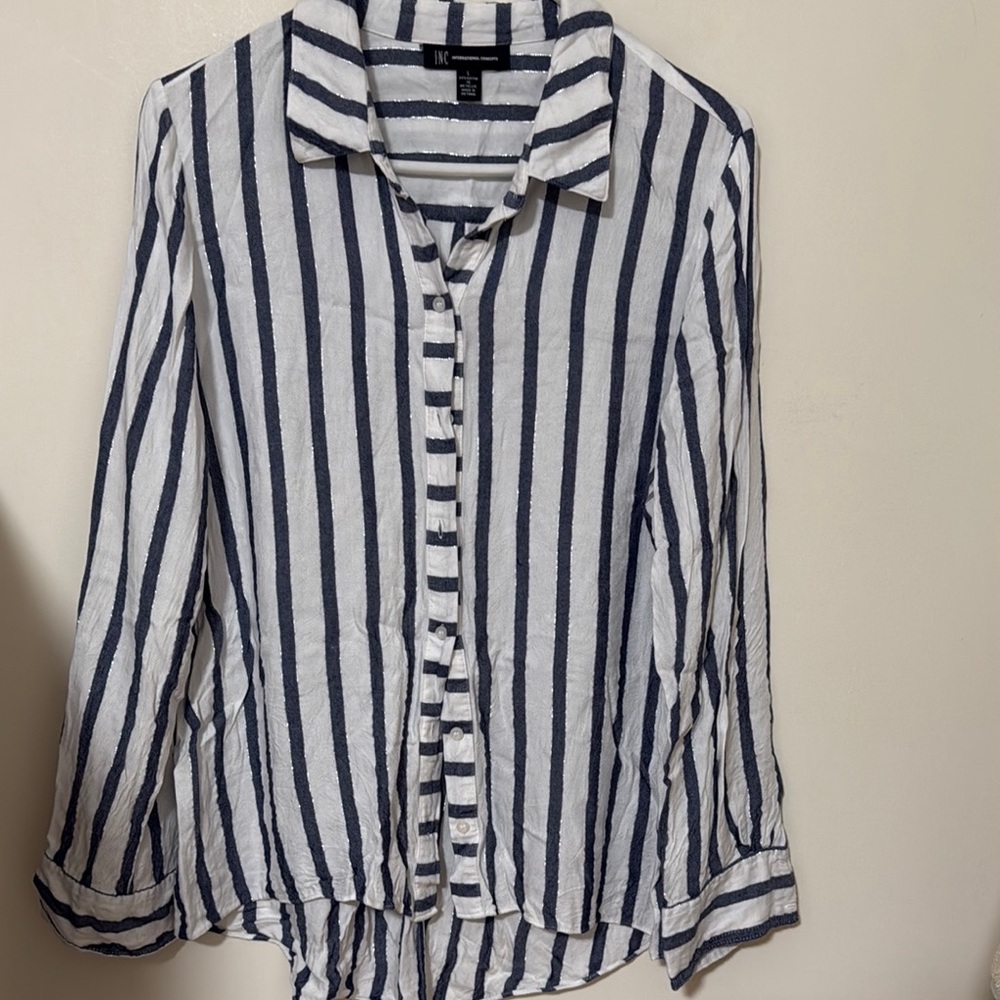 Striped Button-Up Shirt